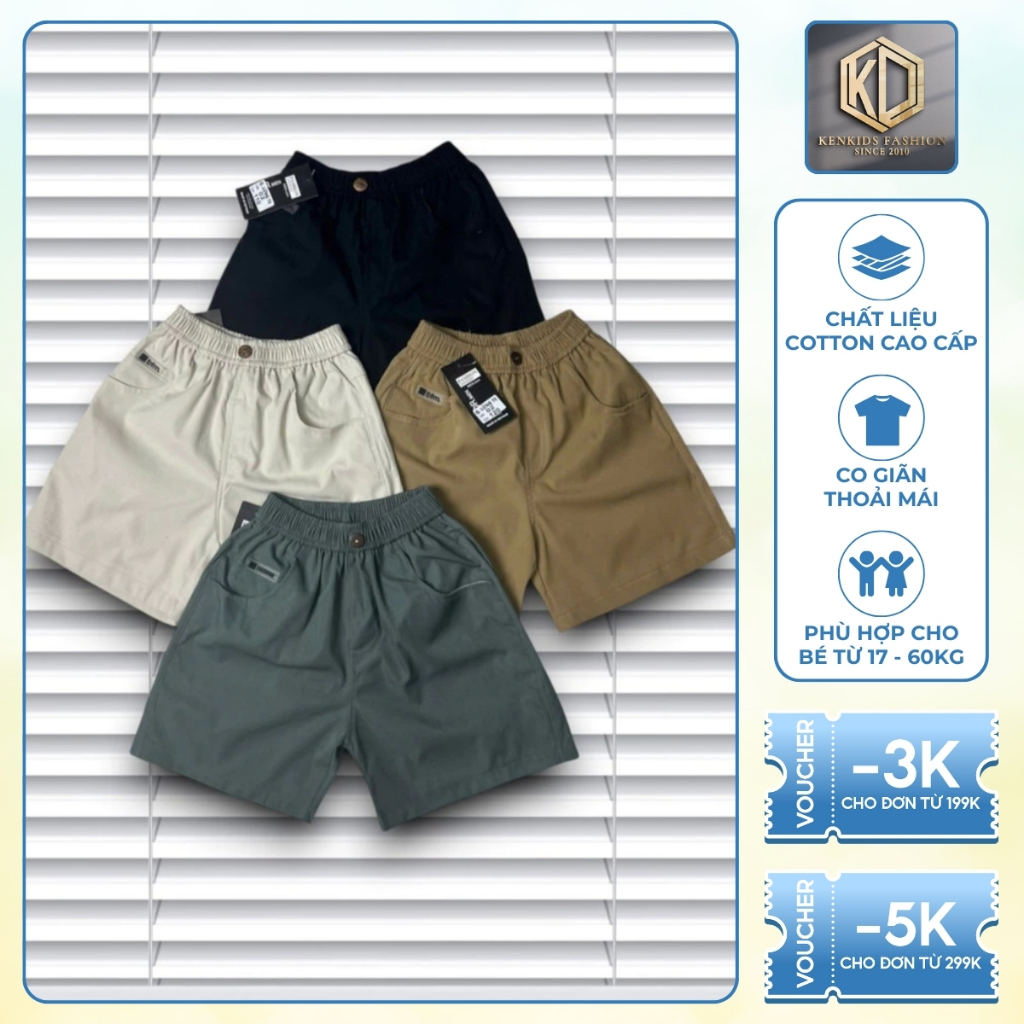 Quần Kaki Bé Trai Mềm Mịn Form Rộng Có Cúc 4 Màu, Size Đại 17-60kg [KQ02]