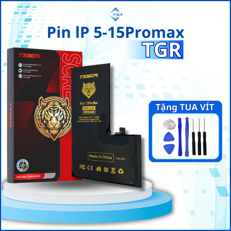 Pin cho ip 5 đến 15 promax, pin dung lượng chuẩn và dung lượng cao chính hãng tgr bảo hành 12 tháng