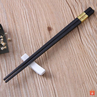 Combo 3 hộp đũa ăn cơm mạ vàng sang trọng chống trơn trượt chịu nhiệt cao cấp