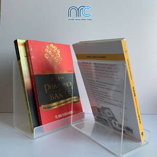 2 Kệ sách mica để bàn, Kệ Mica, Acrylic chữ L, Giá trưng bày sách, album ảnh, dày 3mm