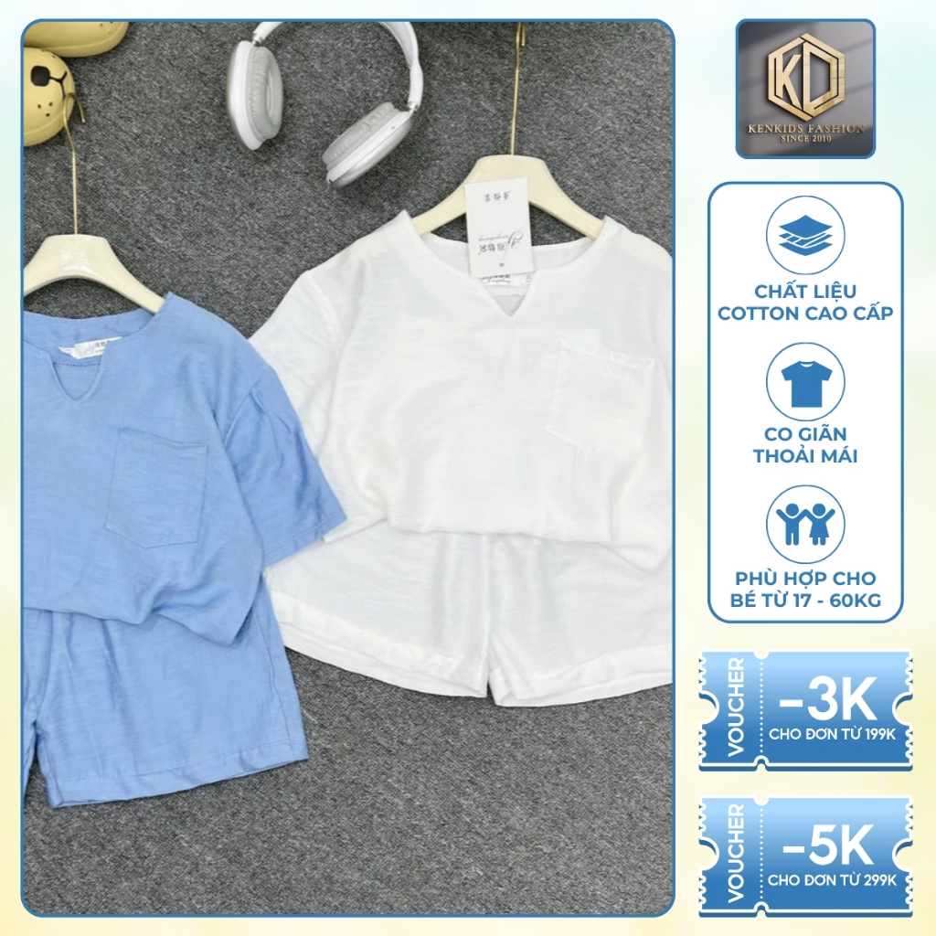 Đồ Bộ Đũi Hàn Cả Gia Đình Đi Biển, Đi Chơi Unisex Size 8-75kg, Mặc Siêu Mát [KB19]