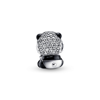 Charm Bạc Pandora Moments Gấu Trúc Tráng Men Đen