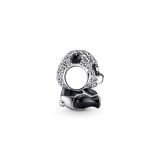 Charm Bạc Pandora Moments Gấu Trúc Tráng Men Đen