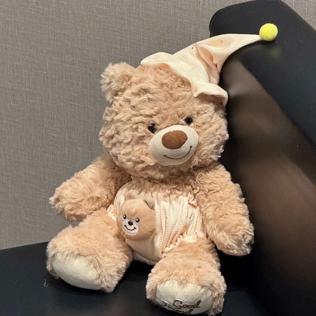 Gấu bông teddy mặc đồ ngủ dễ thương, Thú nhồi bông teddy lông xù làm gấu ôm ngủ cho bé, mọi người, Bobesu