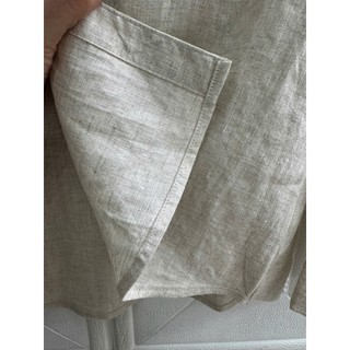 [JUNE LINEN] A08. Áo sơ mi nữ 100% Linen cổ trụ tay dài. Ảnh thật