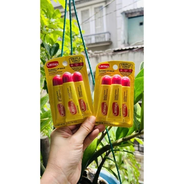 Son dưỡng môi Carmex không mùi giúp dưỡng ẩm, mềm môi Chính hãng Mỹ set 3 tuýp (10g)