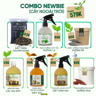 Nhà Thương Cây - COMBO NEWBIE 1 tối ưu cho cây NGOÀI TRỜI dành cho người mới trồng cây