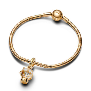 Charm Treo Pandora Moments Mạ Vàng 14K Quả Cầu Tuyết