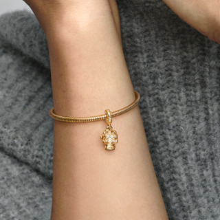 Charm Treo Pandora Moments Mạ Vàng 14K Quả Cầu Tuyết