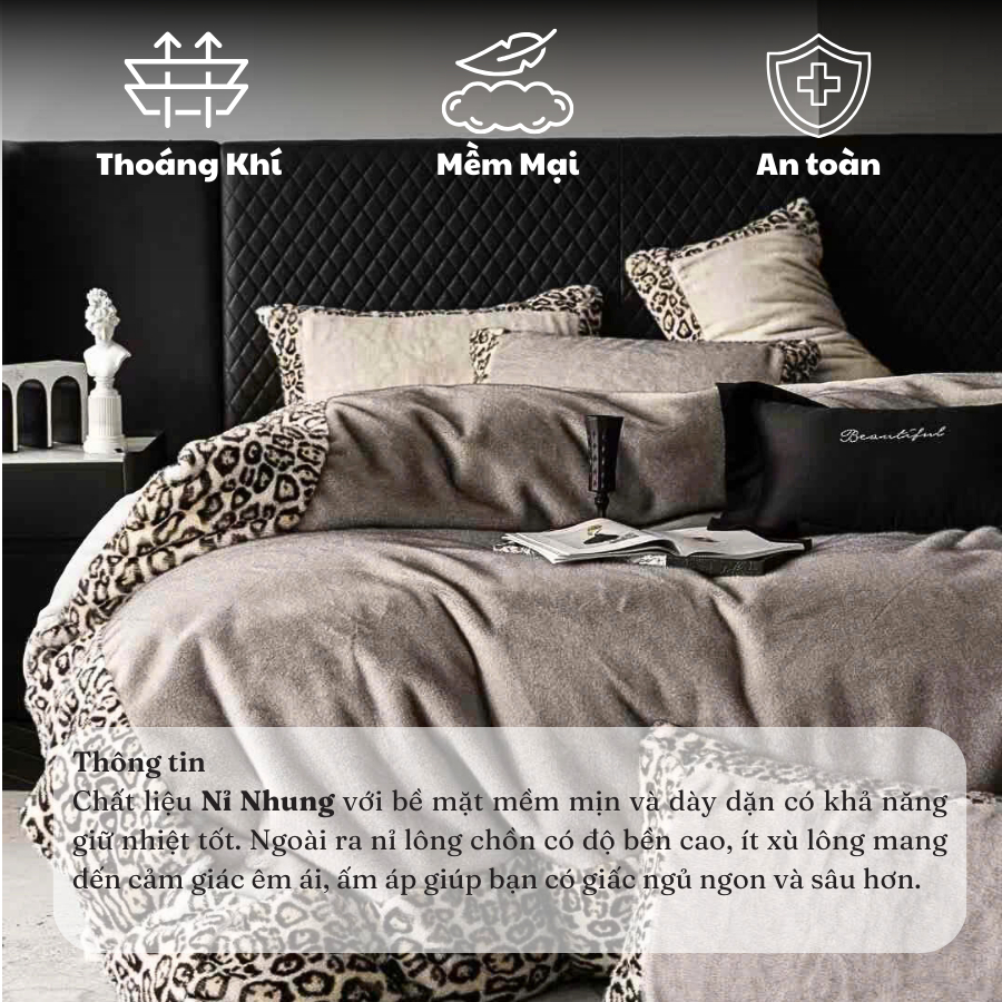 Bộ chăn ga gối nỉ nhung mềm ấm áp MemMinbedding Luxury thiết kế đơn giản sang trọng quý phái - (TỔNG HỢP 18 )