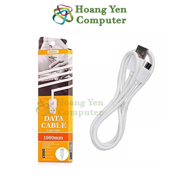 Cáp Sạc Micro Usb Cho Android Remax Lesu Rc-06M 1M Siêu Bền - Bh 6 Tháng - Hoàng Yến Computer