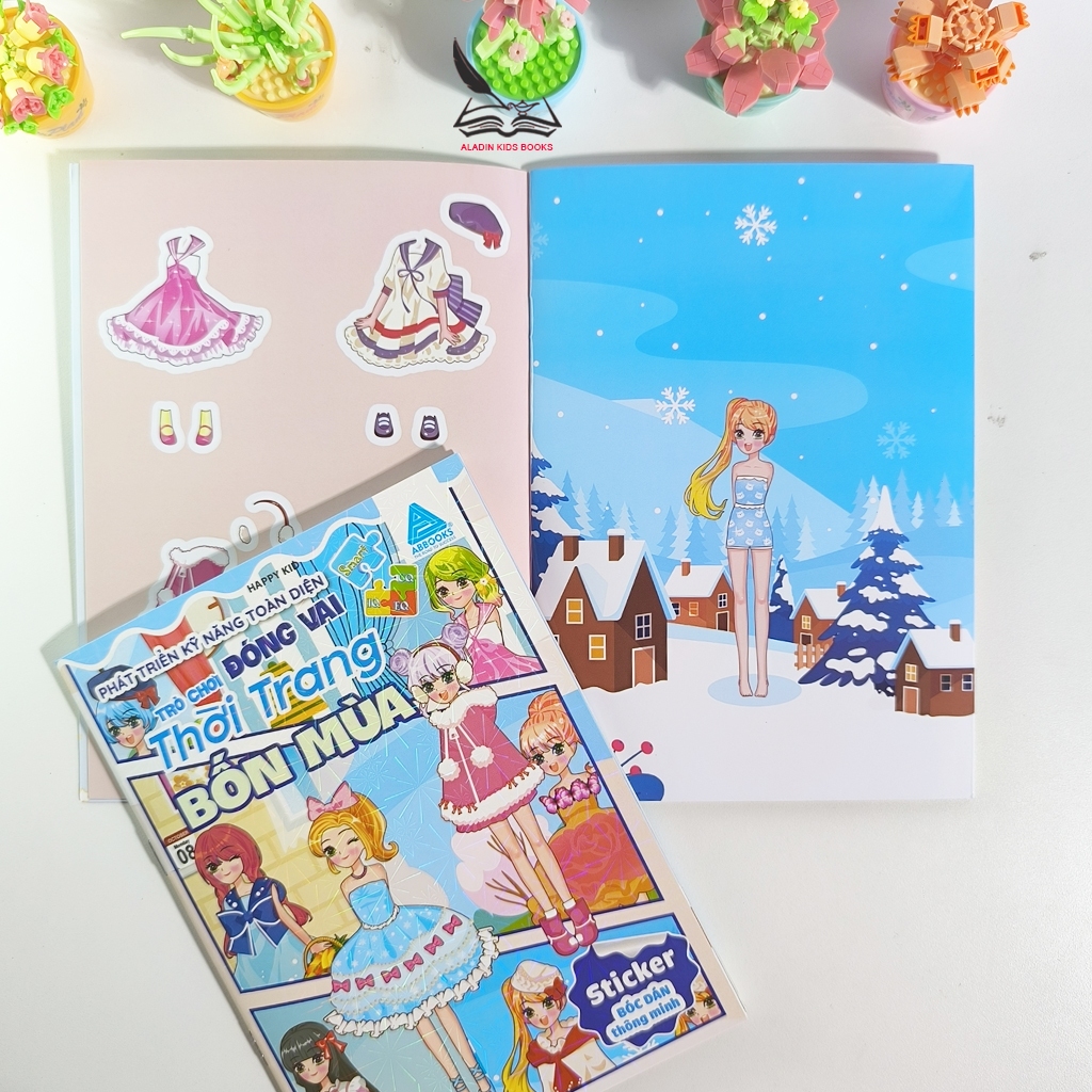 Sách- Sticker Bóc Dán Thời Trang Cho Bé – Lễ Hội Hóa Trang, Bốn Mùa, Thể Thao, Công Chúa