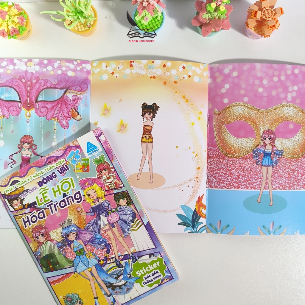 Sách- Sticker Bóc Dán Thời Trang Cho Bé – Lễ Hội Hóa Trang, Bốn Mùa, Thể Thao, Công Chúa