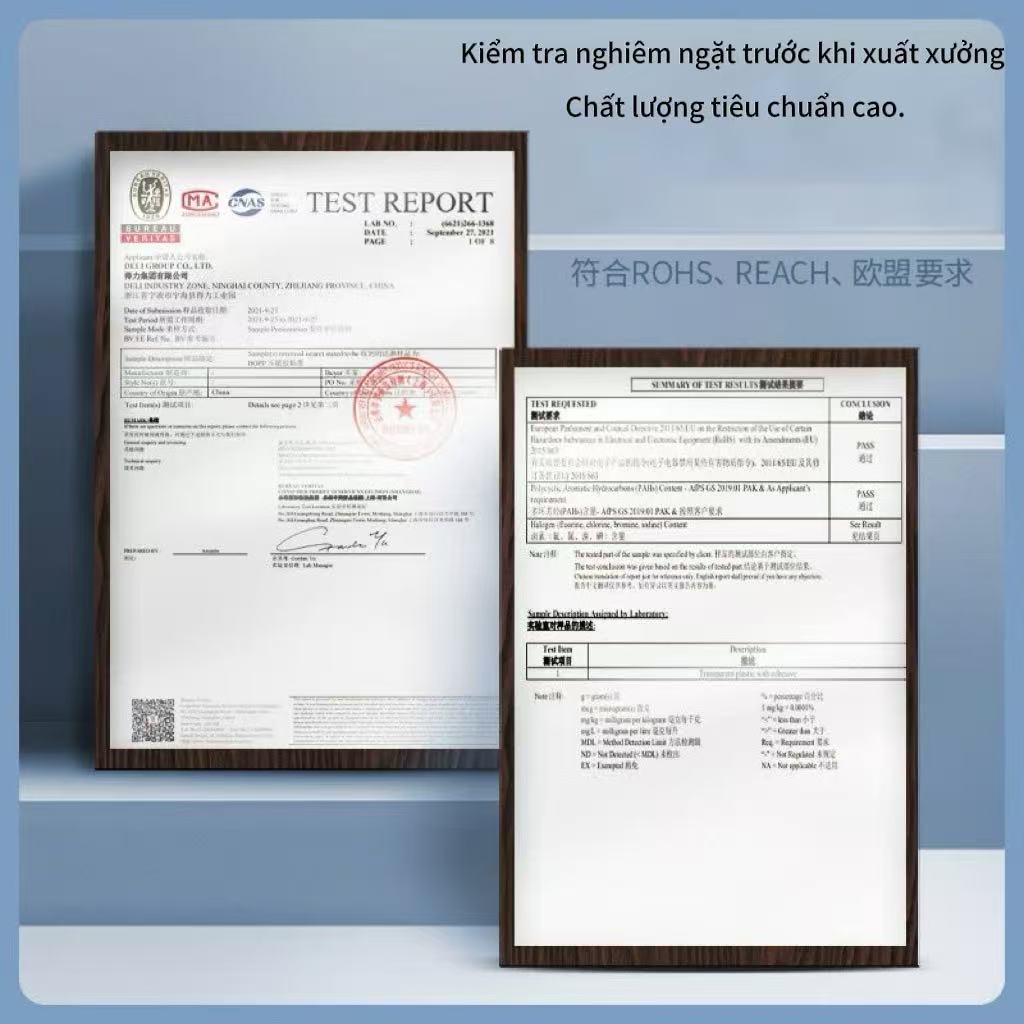 Băng Keo Trong Đóng Hàng Deli 60mm x 100y x 50µm Trong Suốt  Chống Thấm / Lõi Siêu Mỏng / Siêu Dính