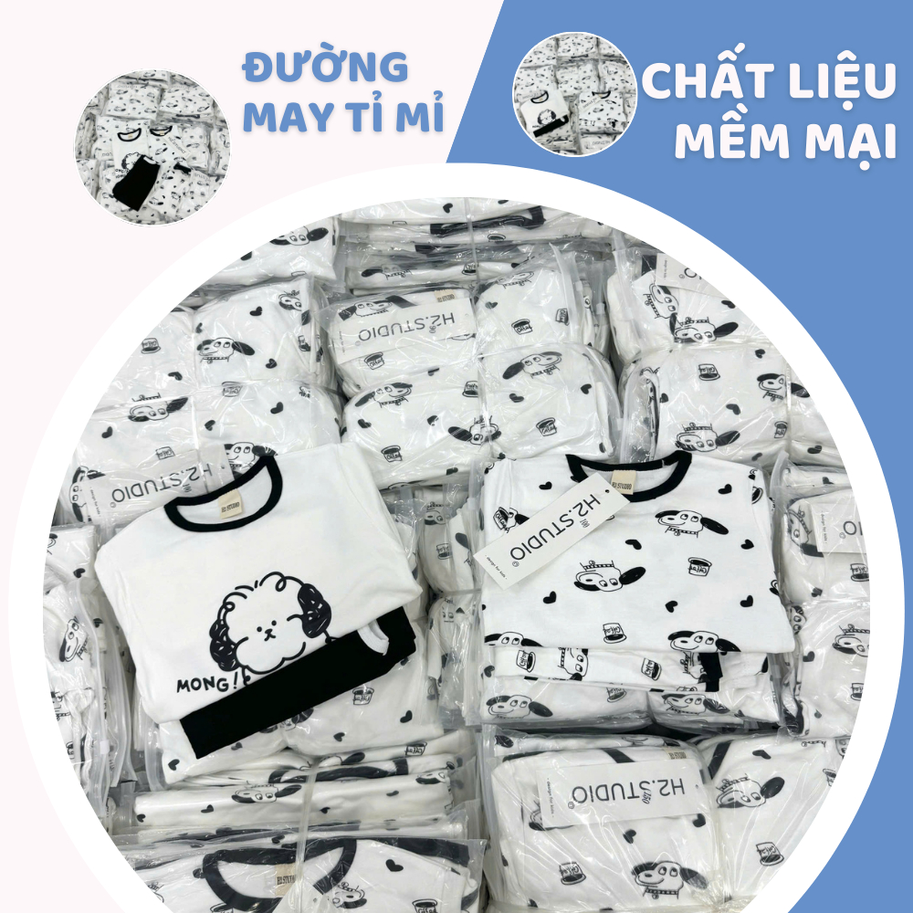 [À ƠI SHOP] D62- set 2 bộ dài chó và tim đen- a100.236