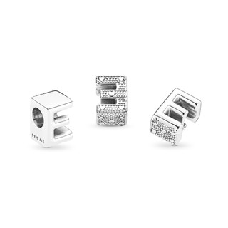 Charm Pandora Moments Bạc Hình Chữ E