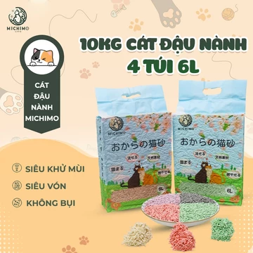 [THÙNG 10KG CÁT ĐẬU NÀNH]Cát mèo, cát vệ sinh cho mèo, cát đậu nành cao cấp, siêu khử mùi vón cục