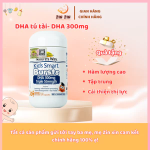 DHA Tú Tài Nature's Way - DHA 300mg Bổ Sung Dầu Cá Cô Đặc Omega 3 RTG Hàm Lượng Cao Cho Bé - Hộp 50 Viên