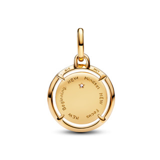 Charm Mạ Vàng 14k Pandora Me Tráng Men Xanh Lá Họa Tiết Bọ Hung