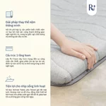 Topper Mate Ru9 Cao Cấp 5cm | Topper Foam Trải Sàn| Chất Liệu Foam Nâng Đỡ Vững Chắc | Màu Xám | Đủ Kích Thước — ảnh 4