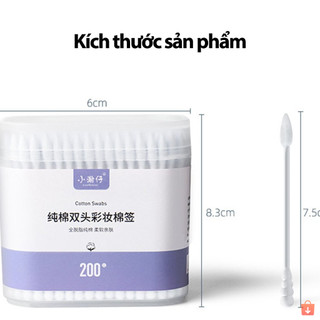 Combo 5 hộp tăm bông ngoáy tai 2 đầu vệ sinh tai mũi kháng khuẩn #A95