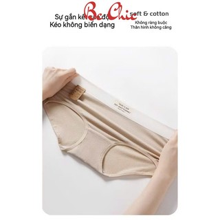 Quần lót cotton gân tăm Q 6032 - Quần lót nữ kháng khuẩn tôn vòng 3 quyến rũ
