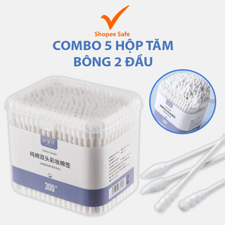 Combo 5 hộp tăm bông ngoáy tai 2 đầu vệ sinh tai mũi kháng khuẩn #A95