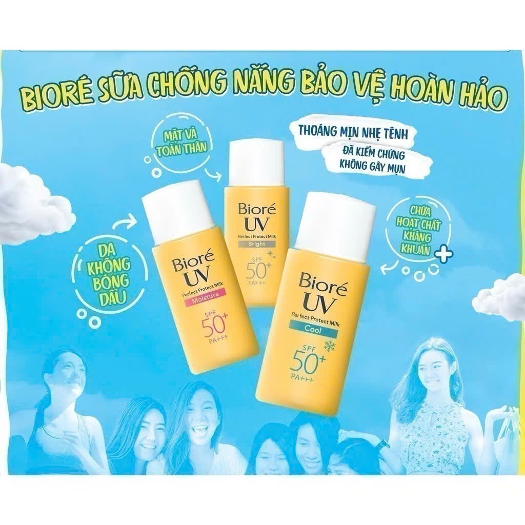 Biore Sữa Chống Nắng Bảo Vệ Hoàn Hảo MÁT LẠNH Biore UV SPF50+/PA+++ 30ML