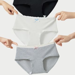 SET3-5 Quần lót nữ cotton viền bèo dễ thương cạp vừa tôn dáng đáy lót 2 lớp kháng khuẩn DEVARI L4119