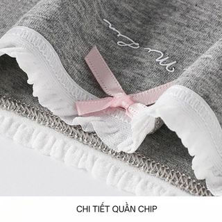 SET3-5 Quần lót nữ cotton viền bèo dễ thương cạp vừa tôn dáng đáy lót 2 lớp kháng khuẩn DEVARI L4119