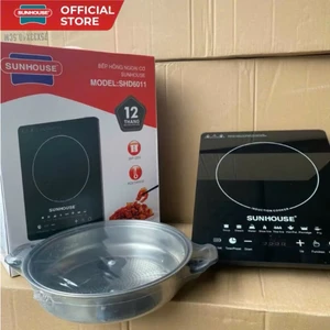 Bếp Từ Cảm Ứng SUN HOUSE 2200W , Bếp Điện Từ Hồng Ngoại Kèm Nồi Sunhous_Pro