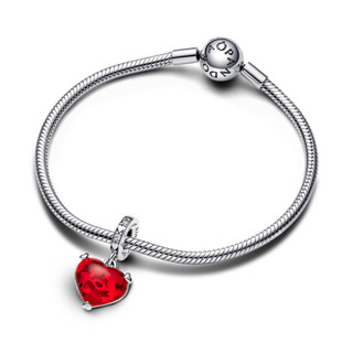Charm Bạc Disney x Pandora Murano Mickey Và Minnie Lãng Mạn
