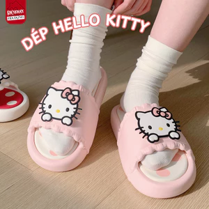 Dép Hello Kitty Cao Su Eva Êm Chân Chống Trượt, Dép Đi Nhà Tắm Văn Phòng Thoáng Khí
