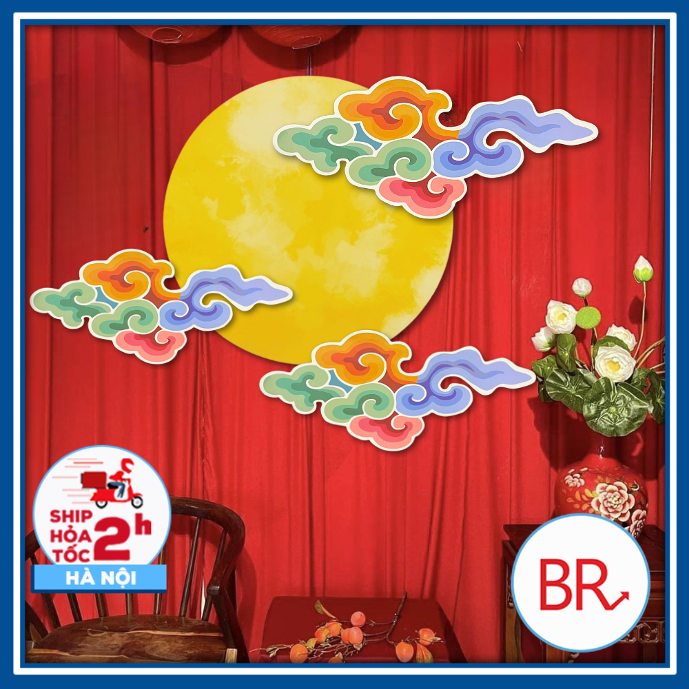 [Trung Thu 2026] Mây Ngũ Sắc trang trí trung thu – Phụ Kiện Trăng Mây Decor Tết, quán cà phê,cửa hàng hottrend 02998