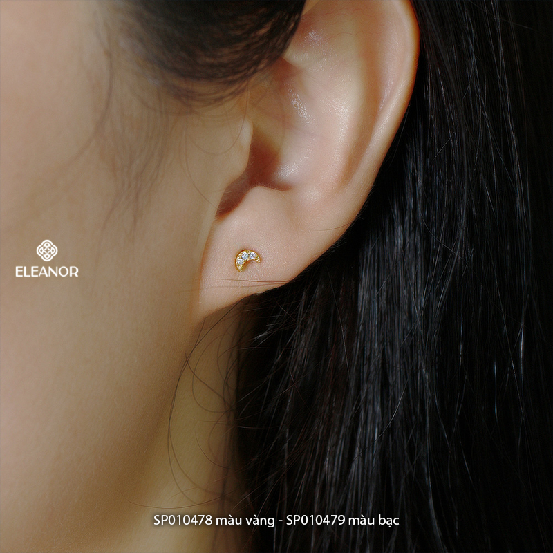 Bông tai nữ chuôi bạc 925 Eleanor Accessories ngôi sao đính đá phụ kiện trang sức khuyên tai 10478