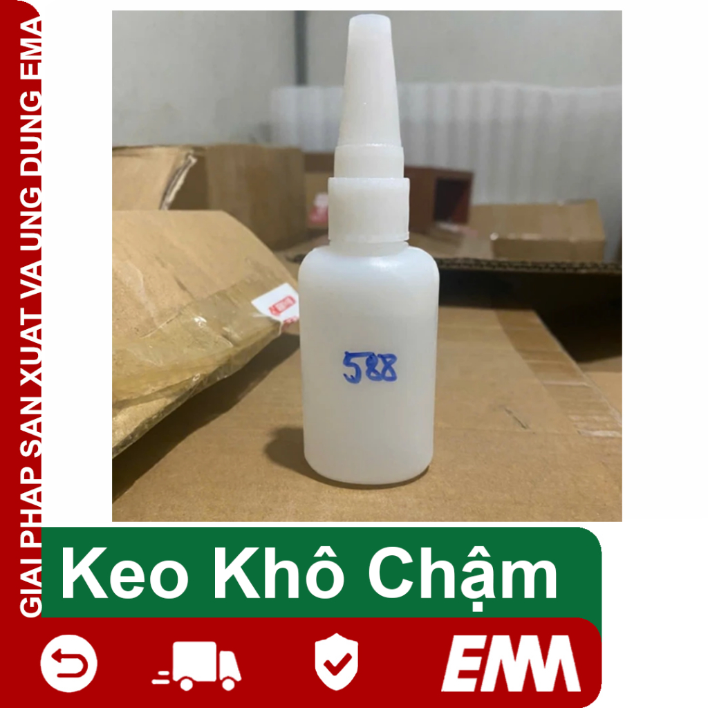 Keo Khô Chậm (Lọ 50ml), keo khô chậm 588, 580, tẩy keo -1- EMA