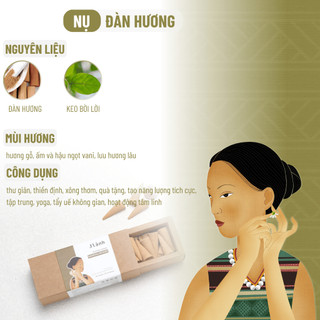 Nụ Thủ Công Đàn Hương 3 Lành Hộp 20 Nụ Xông Thơm 100 % Tự Nhiên Không Hóa Chất Tặng Kèm Đế Chăm