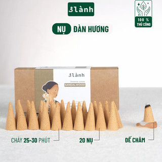 Nụ Thủ Công Đàn Hương 3 Lành Hộp 20 Nụ Xông Thơm 100 % Tự Nhiên Không Hóa Chất Tặng Kèm Đế Chăm