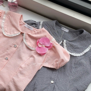 BiBi Caro | Áo caro cổ bèo , form tay phồng, phối dây eo phong cách thanh lịch, trendy | ByMintt