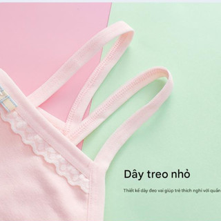 Áo lá bé gái tuổi dậy thì chất cotton thấm hút co dãn thoải mái họa tiết thỏ xinh xắn HOMEBRA B538