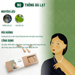 Nụ Thủ Công Thông Đà Lạt 3 Lành Hộp 20 Nụ Xông Thơm 100 % Tự Nhiên Không Hóa Chất Tặng Kèm Đế Chăm