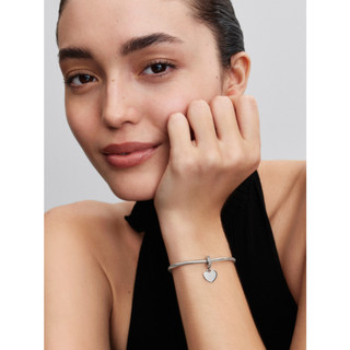 Charm Treo Pandora Bạc Trái Tim - Khắc Yêu Thương - Engravable Heart Tag Dangle Charm