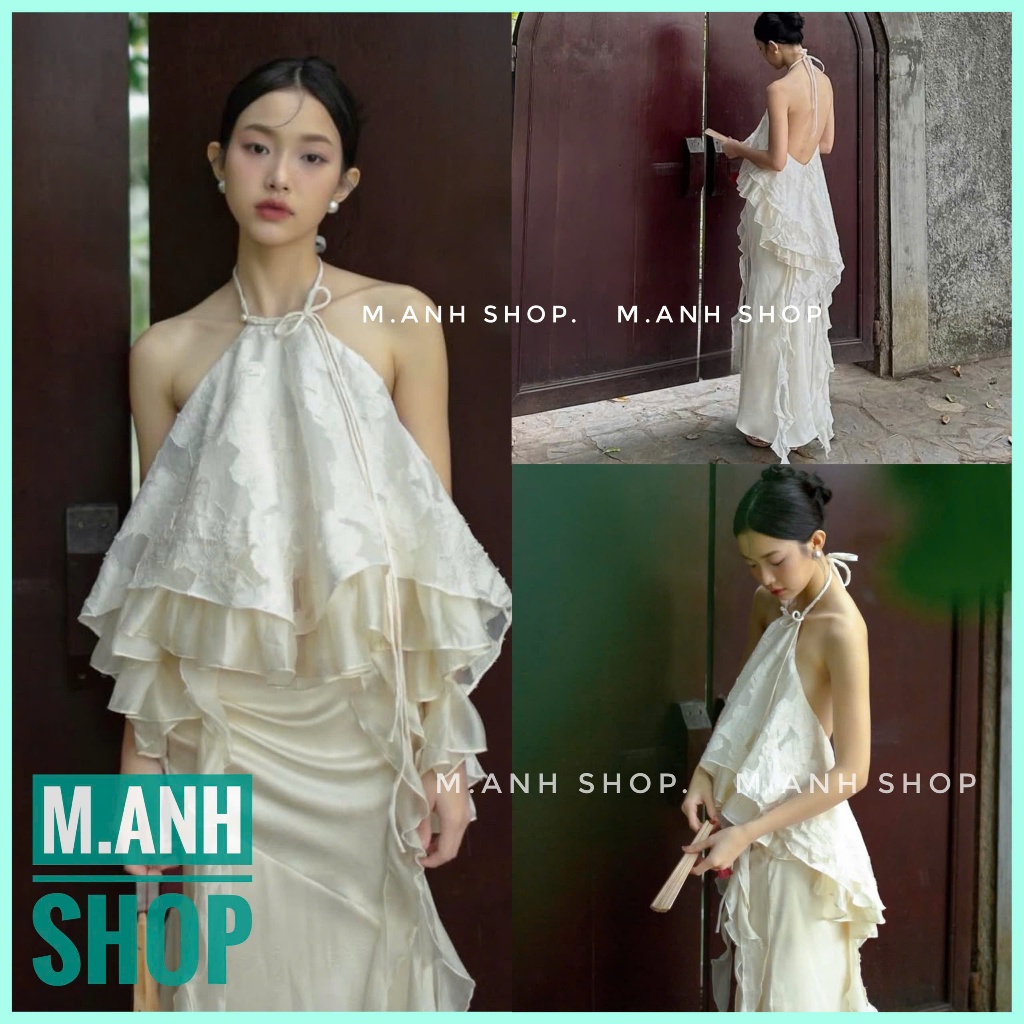 Sét Yếm Tua Rua Kem Vân Hoa Chụp Ảnh Concept Mặc Lễ Tết Xinh Đẹp