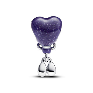 Charm Pandora Momments Bạc Bóng Bay "Baby Girl" Đổi Màu