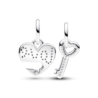 Charm Pandora Moments Bạc Trái Tim Và Chìa Khóa