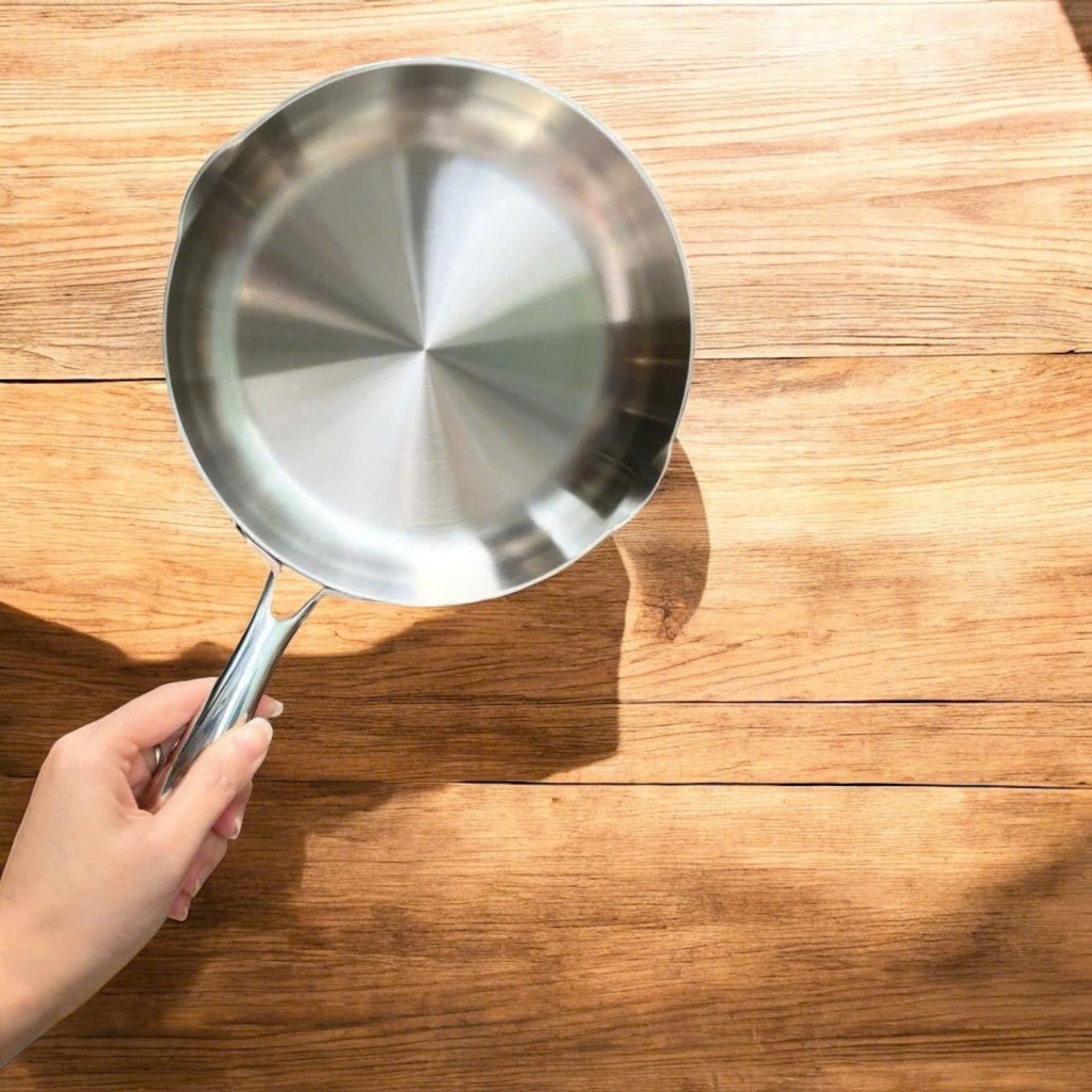 Chảo Chockmen Thành Cao sz 20cm C322 Inox 18/10 Dùng Tất Cả Bếp Chảo Chiên Rán Thành Cao