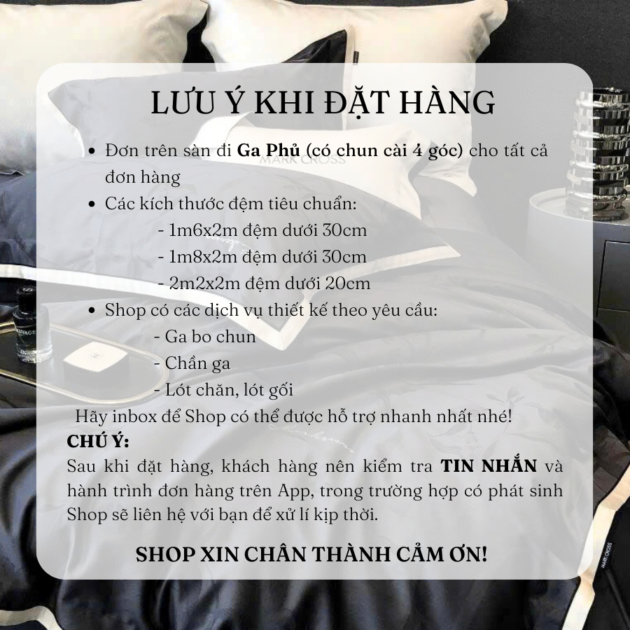 TỔNG HỢP 23 - Bộ chăn ga gối tencel hoa 80s cao cấp Markcross MemMinbedding sang trọng họa tiết màu sắc tinh tế