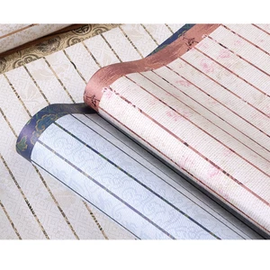 Luyện Viết Thư Pháp 10 Mét Giấy Xuyến Chỉ Phủ Sáp Ô Dọc Hoa Văn Viền Gấm Truyền Thống