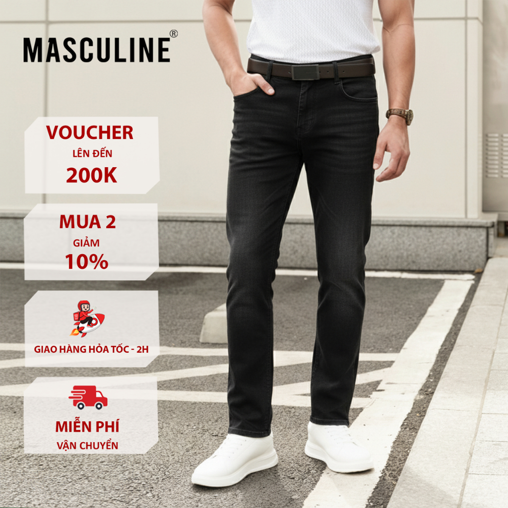 Quần jean nam Masculine cao cấp, kiểu dáng trẻ trung, năng động - MJ23.1