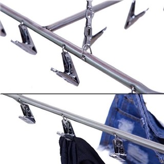 Móc Phơi Quần Áo Inox Chùm Chữ Nhật 28 Kẹp Inox - Hunghome